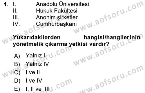 Hukukun Temel Kavramları 2 Dersi 2022 - 2023 Yılı (Final) Dönem Sonu Sınav Soruları 1. Soru
