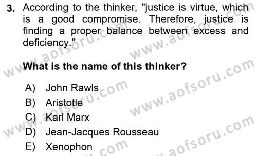 Introduction to Law Dersi Ara Sınavı Deneme Sınav Soruları 3. Soru