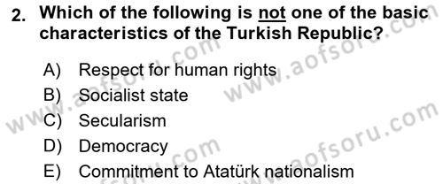 Introduction to Law Dersi 2021 - 2022 Yılı Yaz Okulu Sınav Soruları 2. Soru