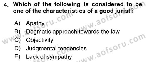 Introduction to Law Dersi 2021 - 2022 Yılı Yaz Okulu Sınav Soruları 4. Soru