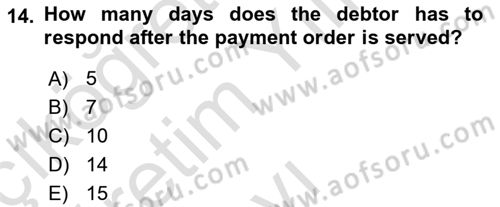 Introduction to Law Dersi 2022 - 2023 Yılı Yaz Okulu Sınav Soruları 14. Soru