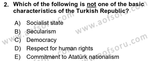 Introduction to Law Dersi 2023 - 2024 Yılı Yaz Okulu Sınav Soruları 2. Soru