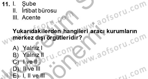 Sermaye Piyasası Hukuku Dersi 2013 - 2014 Yılı (Vize) Ara Sınav Soruları 11. Soru