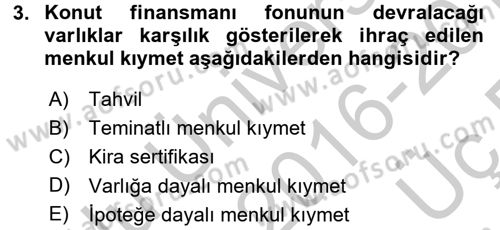 Sermaye Piyasası Hukuku Dersi 2016 - 2017 Yılı 3 Ders Sınav Soruları 3. Soru