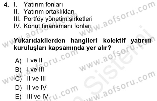 Sermaye Piyasası Hukuku Dersi 2018 - 2019 Yılı (Final) Dönem Sonu Sınav Soruları 4. Soru