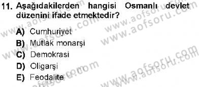 Anayasa 1 Dersi 2012 - 2013 Yılı (Final) Dönem Sonu Sınav Soruları 11. Soru