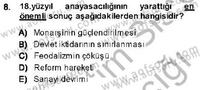 Anayasa 1 Dersi 2013 - 2014 Yılı (Vize) Ara Sınav Soruları 8. Soru