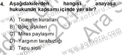 Anayasa 1 Dersi 2014 - 2015 Yılı (Vize) Ara Sınav Soruları 4. Soru