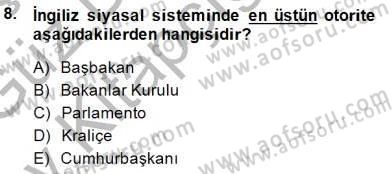 Anayasa 1 Dersi 2014 - 2015 Yılı (Vize) Ara Sınav Soruları 8. Soru