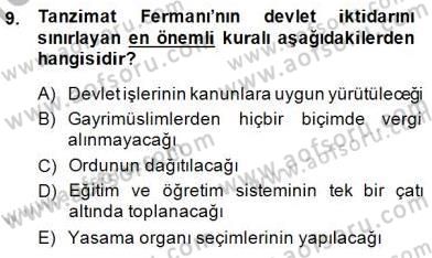 Anayasa 1 Dersi 2014 - 2015 Yılı (Final) Dönem Sonu Sınav Soruları 9. Soru