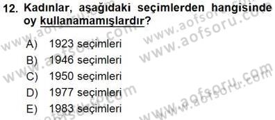 Anayasa 1 Dersi 2015 - 2016 Yılı (Final) Dönem Sonu Sınav Soruları 12. Soru
