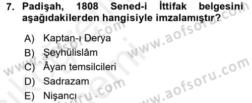 Anayasa 1 Dersi 2015 - 2016 Yılı Tek Ders Sınav Soruları 7. Soru
