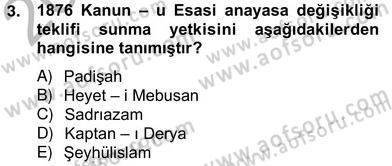 Anayasa 2 Dersi 2012 - 2013 Yılı (Vize) Ara Sınav Soruları 3. Soru