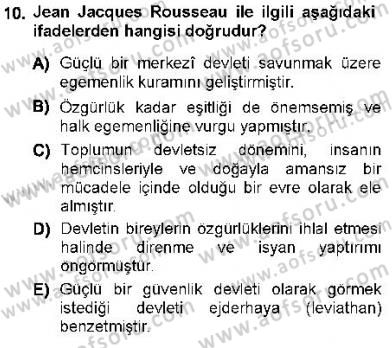 İnsan Hakları ve Kamu Özgürlükleri Dersi Ara Sınavı Deneme Sınav Soruları 10. Soru