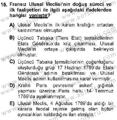 İnsan Hakları ve Kamu Özgürlükleri Dersi 2012 - 2013 Yılı (Vize) Ara Sınav Soruları 15. Soru