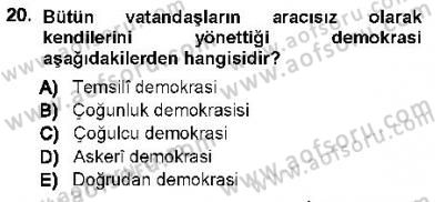 İnsan Hakları ve Kamu Özgürlükleri Dersi 2012 - 2013 Yılı (Vize) Ara Sınav Soruları 20. Soru