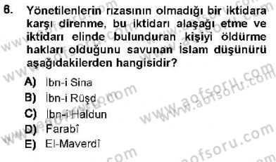 İnsan Hakları ve Kamu Özgürlükleri Dersi 2012 - 2013 Yılı (Vize) Ara Sınav Soruları 6. Soru