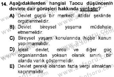 İnsan Hakları ve Kamu Özgürlükleri Dersi 2012 - 2013 Yılı (Final) Dönem Sonu Sınav Soruları 14. Soru