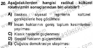 İnsan Hakları ve Kamu Özgürlükleri Dersi 2012 - 2013 Yılı (Final) Dönem Sonu Sınav Soruları 20. Soru