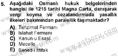 İnsan Hakları ve Kamu Özgürlükleri Dersi 2012 - 2013 Yılı (Final) Dönem Sonu Sınav Soruları 5. Soru