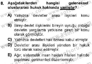 İnsan Hakları ve Kamu Özgürlükleri Dersi 2012 - 2013 Yılı (Final) Dönem Sonu Sınav Soruları 8. Soru