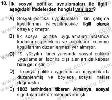 İnsan Hakları ve Kamu Özgürlükleri Dersi 2012 - 2013 Yılı Tek Ders Sınav Soruları 10. Soru