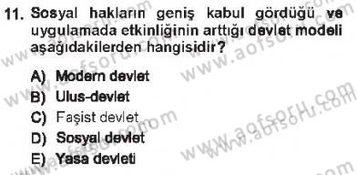 İnsan Hakları ve Kamu Özgürlükleri Dersi 2012 - 2013 Yılı Tek Ders Sınav Soruları 11. Soru