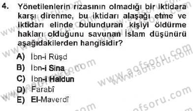 İnsan Hakları ve Kamu Özgürlükleri Dersi 2012 - 2013 Yılı Tek Ders Sınav Soruları 4. Soru