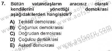 İnsan Hakları ve Kamu Özgürlükleri Dersi 2012 - 2013 Yılı Tek Ders Sınav Soruları 7. Soru