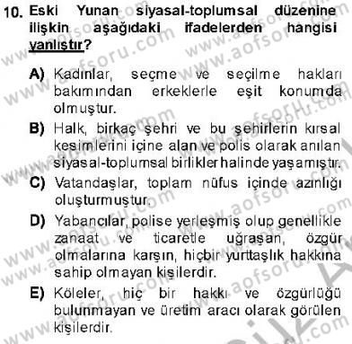 İnsan Hakları ve Kamu Özgürlükleri Dersi 2013 - 2014 Yılı (Vize) Ara Sınav Soruları 10. Soru