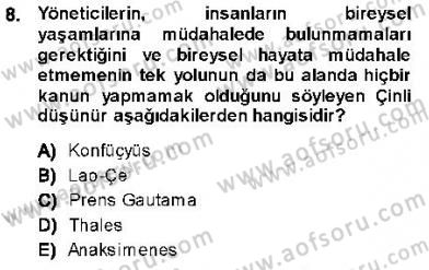İnsan Hakları ve Kamu Özgürlükleri Dersi Ara Sınavı Deneme Sınav Soruları 8. Soru