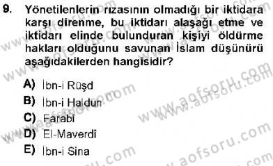İnsan Hakları ve Kamu Özgürlükleri Dersi 2013 - 2014 Yılı (Vize) Ara Sınav Soruları 9. Soru