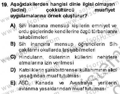 İnsan Hakları ve Kamu Özgürlükleri Dersi 2013 - 2014 Yılı (Final) Dönem Sonu Sınav Soruları 19. Soru