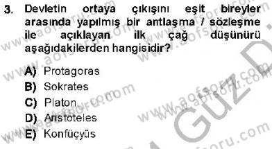 İnsan Hakları ve Kamu Özgürlükleri Dersi 2013 - 2014 Yılı (Final) Dönem Sonu Sınav Soruları 3. Soru