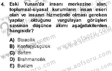 İnsan Hakları ve Kamu Özgürlükleri Dersi 2013 - 2014 Yılı (Final) Dönem Sonu Sınav Soruları 4. Soru