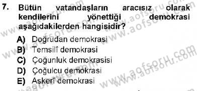 İnsan Hakları ve Kamu Özgürlükleri Dersi 2013 - 2014 Yılı (Final) Dönem Sonu Sınav Soruları 7. Soru