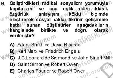 İnsan Hakları ve Kamu Özgürlükleri Dersi 2013 - 2014 Yılı (Final) Dönem Sonu Sınav Soruları 9. Soru