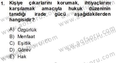 İnsan Hakları ve Kamu Özgürlükleri Dersi 2013 - 2014 Yılı Tek Ders Sınav Soruları 1. Soru