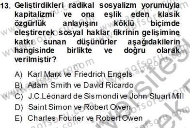 İnsan Hakları ve Kamu Özgürlükleri Dersi 2013 - 2014 Yılı Tek Ders Sınav Soruları 13. Soru
