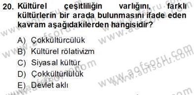 İnsan Hakları ve Kamu Özgürlükleri Dersi 2013 - 2014 Yılı Tek Ders Sınav Soruları 20. Soru