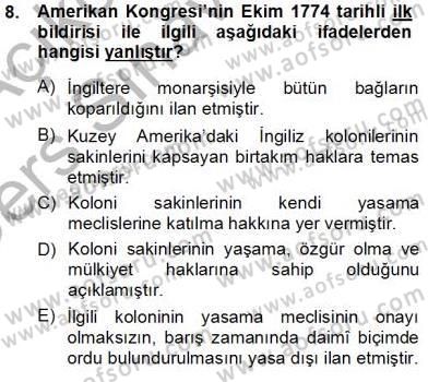 İnsan Hakları ve Kamu Özgürlükleri Dersi 2013 - 2014 Yılı Tek Ders Sınav Soruları 8. Soru