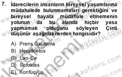 İnsan Hakları ve Kamu Özgürlükleri Dersi 2014 - 2015 Yılı (Vize) Ara Sınav Soruları 7. Soru