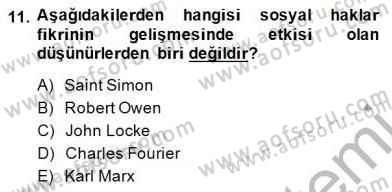 İnsan Hakları ve Kamu Özgürlükleri Dersi 2014 - 2015 Yılı (Final) Dönem Sonu Sınav Soruları 11. Soru