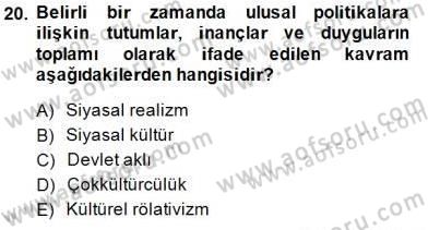 İnsan Hakları ve Kamu Özgürlükleri Dersi 2014 - 2015 Yılı (Final) Dönem Sonu Sınav Soruları 20. Soru