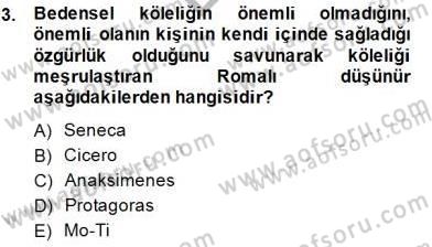 İnsan Hakları ve Kamu Özgürlükleri Dersi 2014 - 2015 Yılı (Final) Dönem Sonu Sınav Soruları 3. Soru