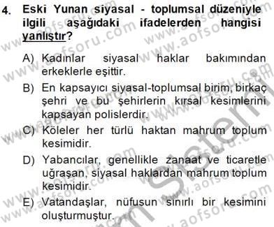 İnsan Hakları ve Kamu Özgürlükleri Dersi 2014 - 2015 Yılı (Final) Dönem Sonu Sınav Soruları 4. Soru