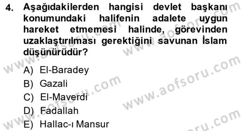 İnsan Hakları ve Kamu Özgürlükleri Dersi 2014 - 2015 Yılı Tek Ders Sınav Soruları 4. Soru