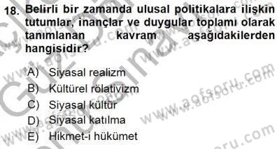 İnsan Hakları ve Kamu Özgürlükleri Dersi 2015 - 2016 Yılı (Final) Dönem Sonu Sınav Soruları 18. Soru