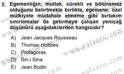 İnsan Hakları ve Kamu Özgürlükleri Dersi 2015 - 2016 Yılı (Final) Dönem Sonu Sınav Soruları 2. Soru