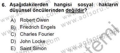 İnsan Hakları ve Kamu Özgürlükleri Dersi 2015 - 2016 Yılı (Final) Dönem Sonu Sınav Soruları 6. Soru